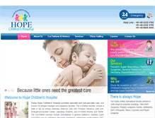 Tablet Screenshot of hopechildrenshospital.com